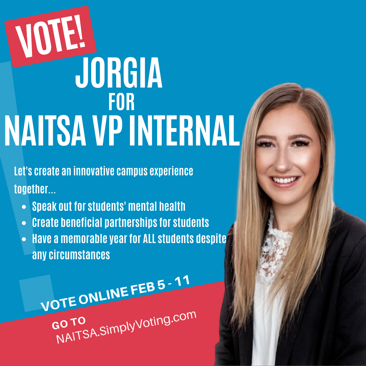 Jorgia Copy of Blue and White Campaign Posters